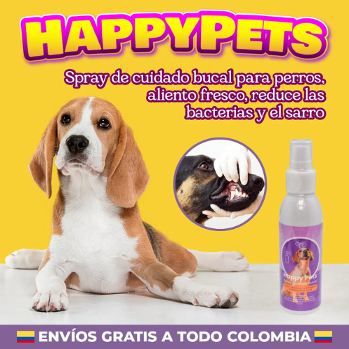 Happy Pets® | Spray Bucal Para Mascotas- 2 unidades x 240mL