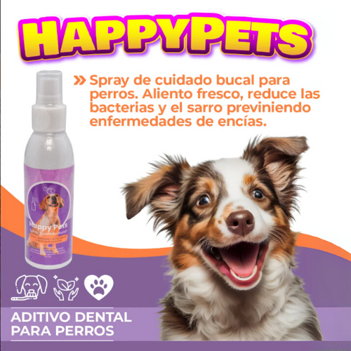 Happy Pets® | Spray Bucal Para Mascotas- 2 unidades x 240mL
