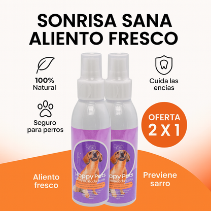 Happy Pets® | Spray Bucal Para Mascotas- 2 unidades x 240mL